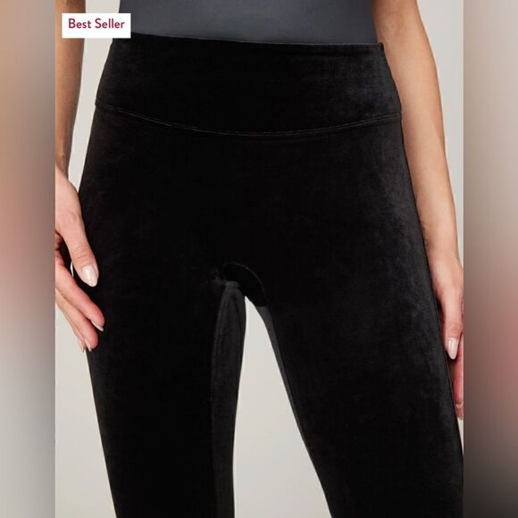 SPANX black Velvet Leggings retails $98! Size medium - Picture 5 of 11